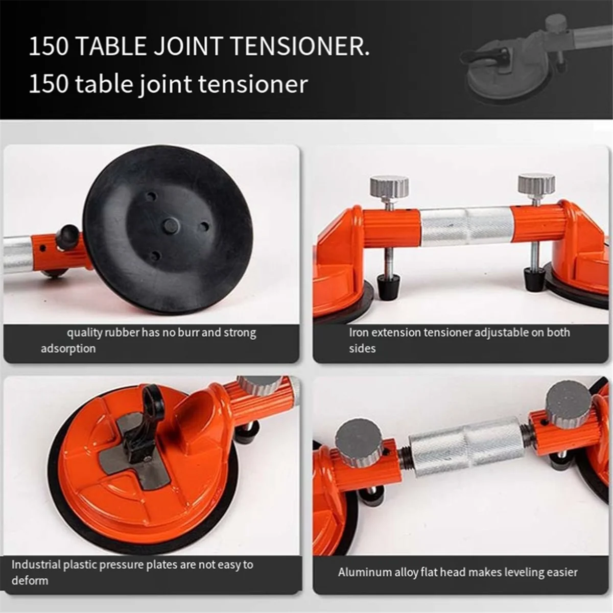 

【Купить и он $не】Стеклянный натяжитель, выравниватель для сращивания мрамора, инструмент для натяжения, ручка-присоска, одинарный вакуумный натяжитель
