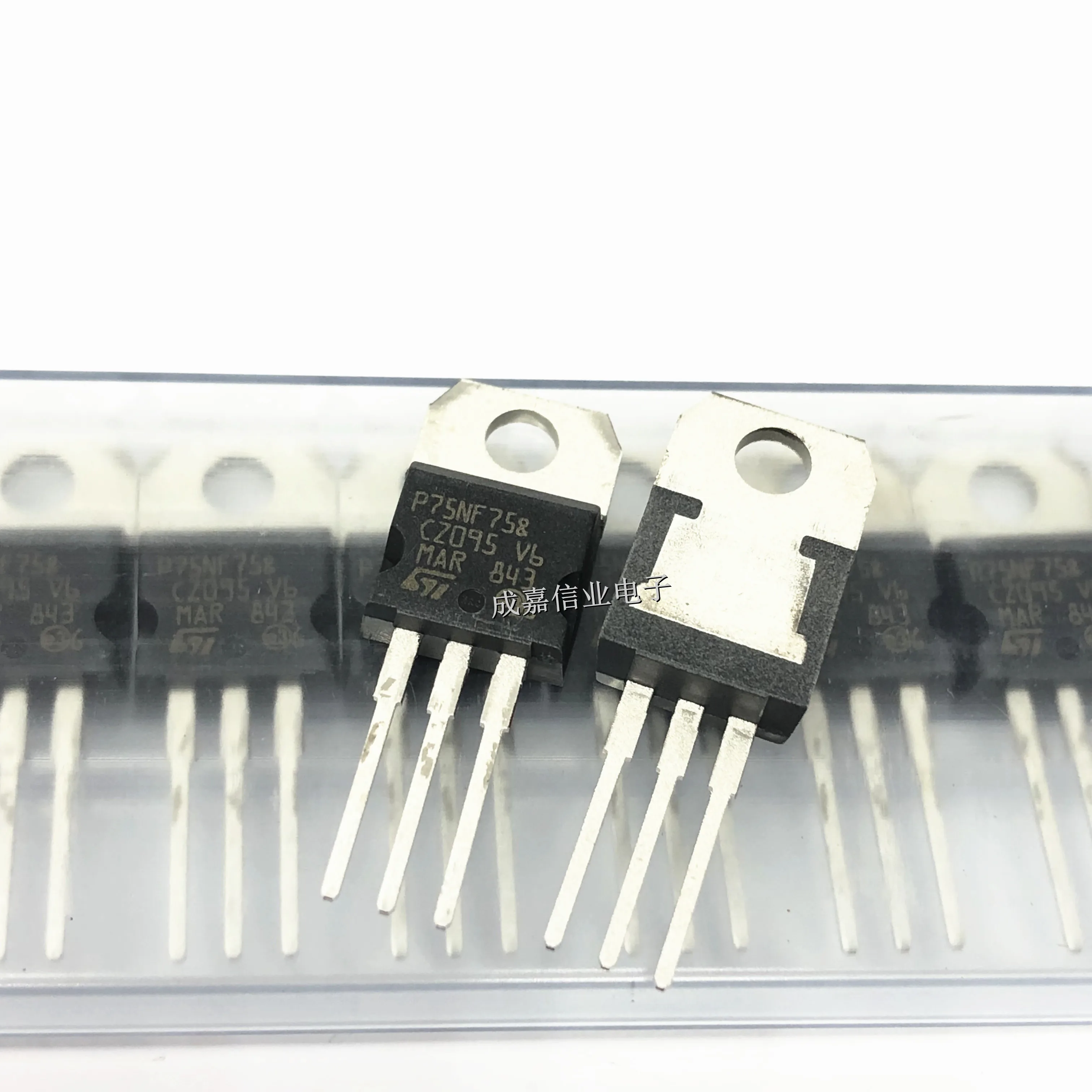 

10pcs/Lot STP75NF75 TO-220-3 MARKING;P75NF75 N-Channel MOSFETs 80A 75V 11mOhms Operating Temperature:- 55 C-+ 175 C