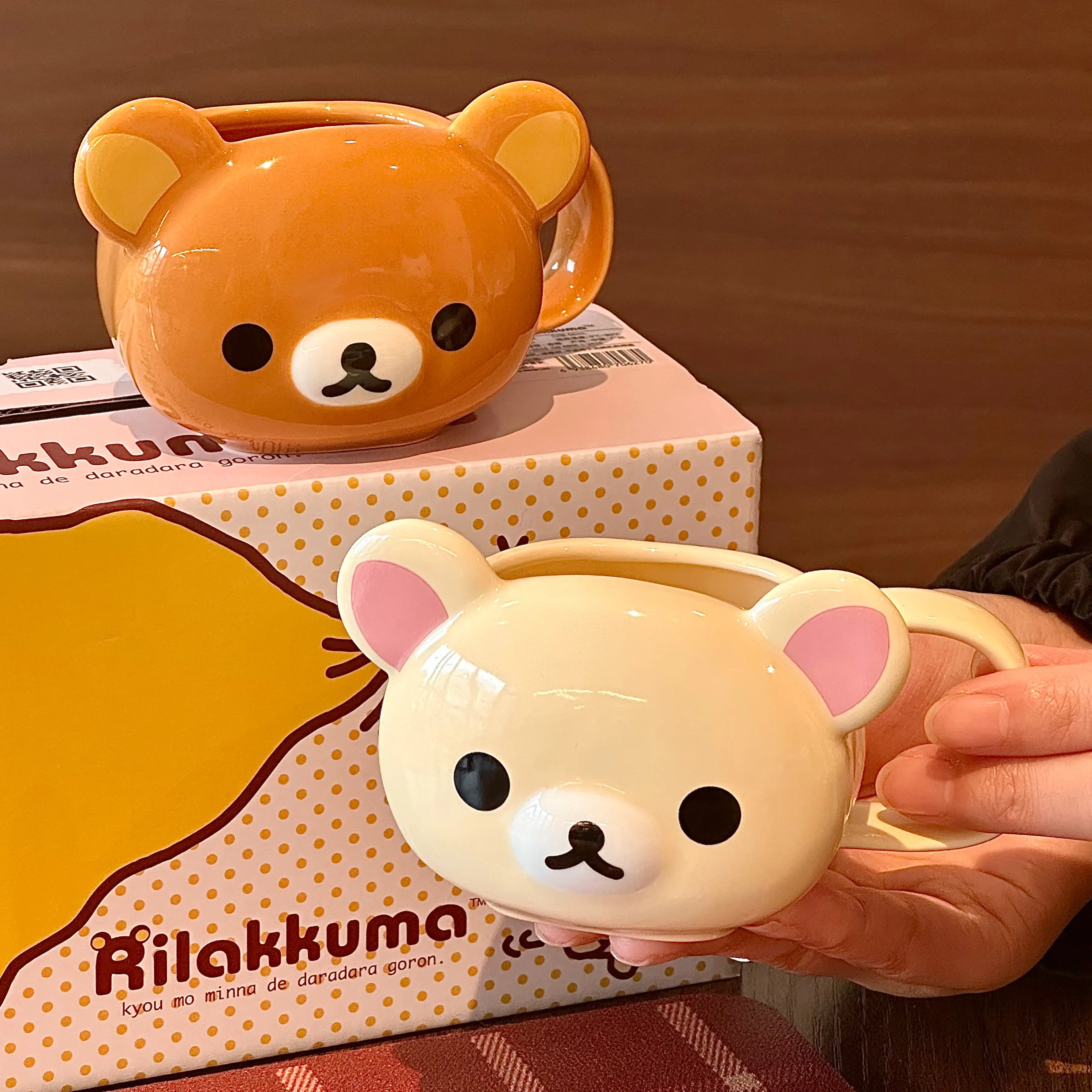 Rilakkuma 2026 Neue Niedliche Keramiktasse Tragbarer Gerader Trinkbecher Hochästhetisches Geschenk für Frauen für den täglichen Gebrauch – Detail 4
