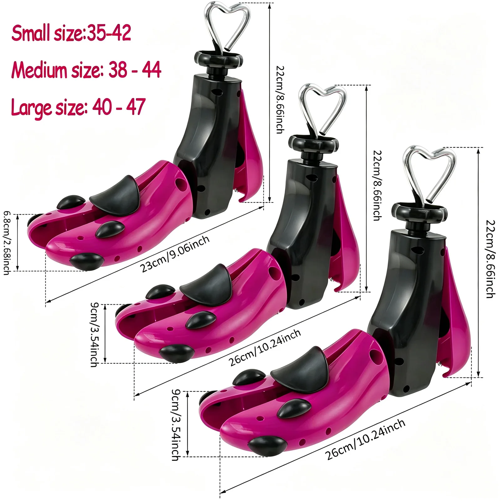 1Pc Adjustable High Top Shoe Stretcher Shoe Widener Expander for Men Women Sneakers Boots, Relieve Tight Shoes & Foot Blisters