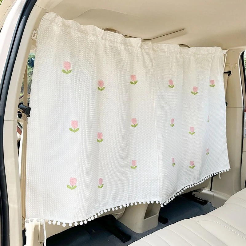 Car Privacy Curtains Universal Car Divider Curtain Between Rear Seat Auto Blackout Curtains Car Sun Shades Side Window Covers view 3