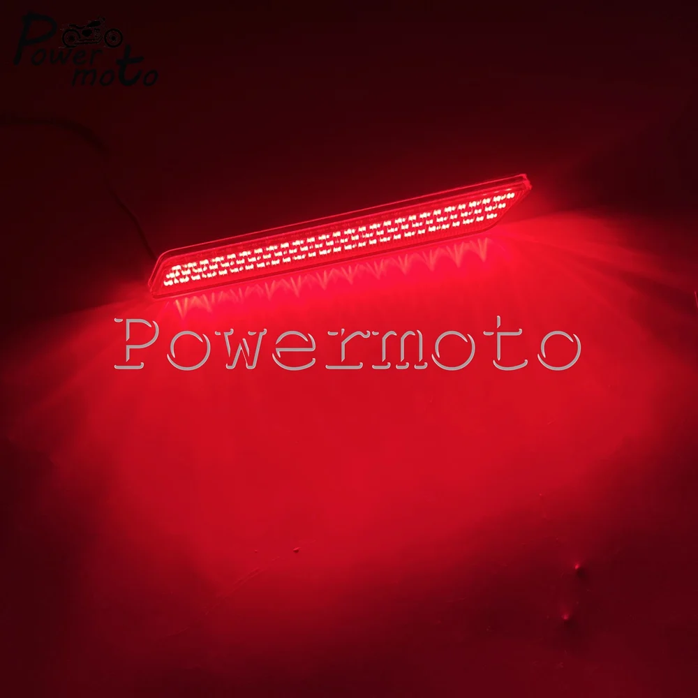 Motorcycle Hard Saddlebag Latch Reflector Light Red Light & Reflection For Night Safety Adhesive Install For 14+ Harley Touring