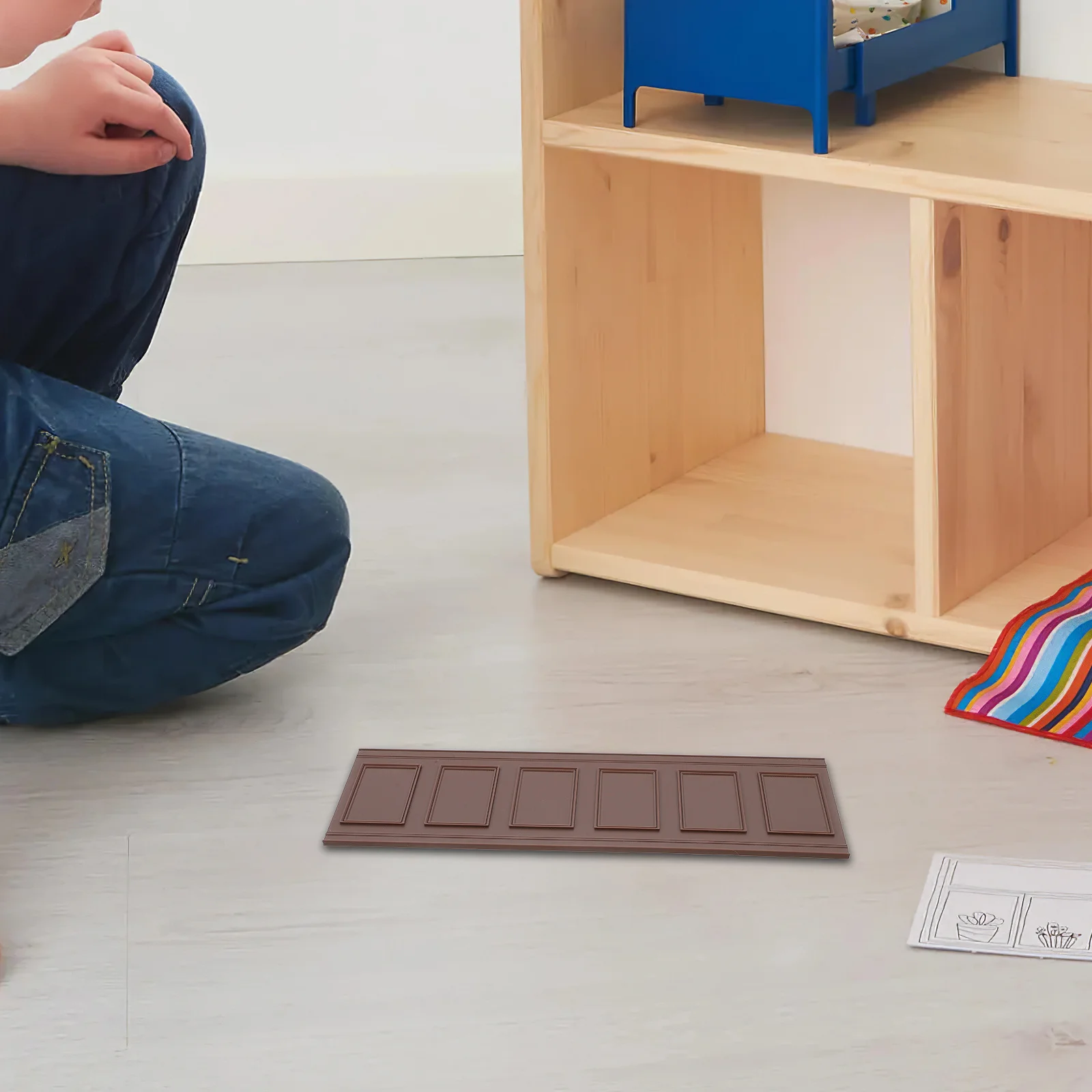 Moldura Autoadhesiva para Casa de Muñecas, Zócalo Autoadhesivo para Micropaisajes Modernos, Panel de Revestimiento de Pared, Ocultación de Juntas