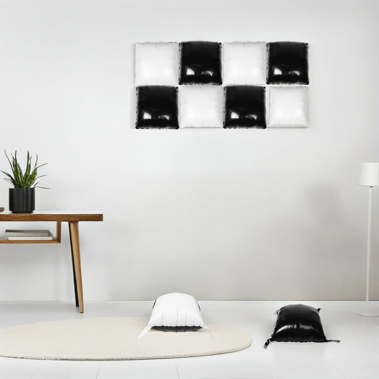 

25Pcs Square Foil Balloon Wall Double Sided Backdrop Wedding Birthday Baby Shower DIY Party Decoration Square Foil Balloons