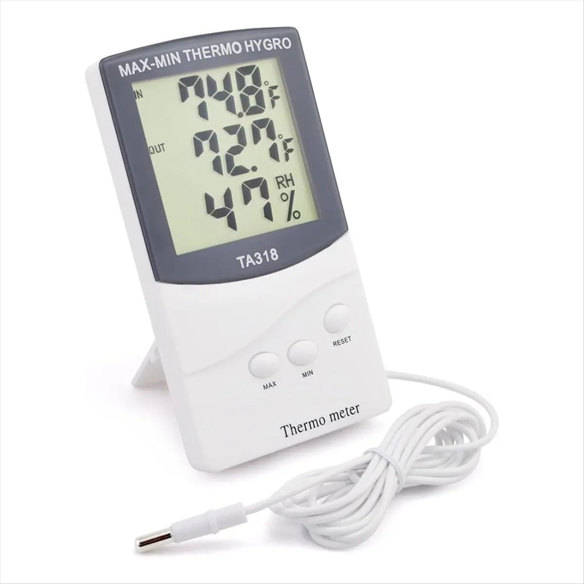 L73A NEW Dual Sensor LCD Display Indoor Outdoor Digital Thermometer Hygrometer with Max Min Memory