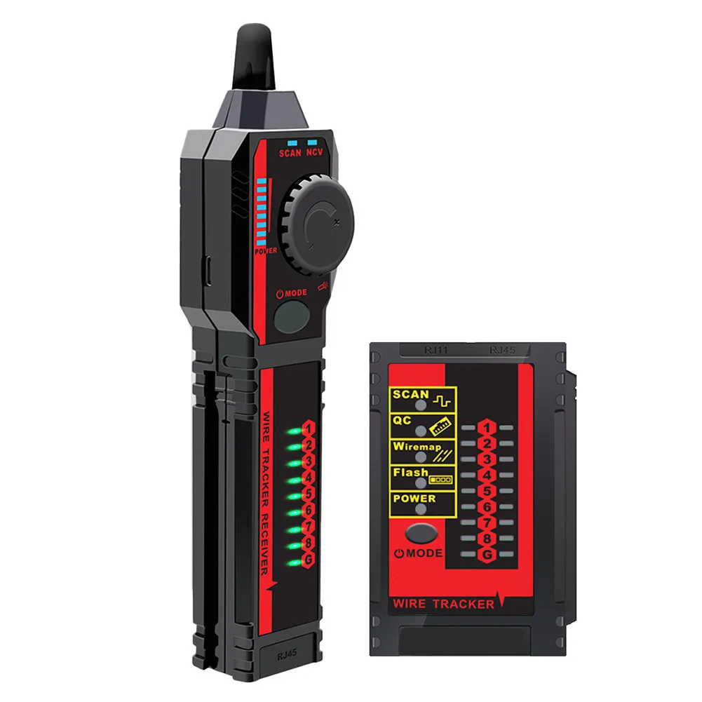 ET606 Network Cable Tester For PoE Voltage Detector Digital Wire Tracer For For RJ45 RJ11 For Crystal Head Crimping NCV AC Check