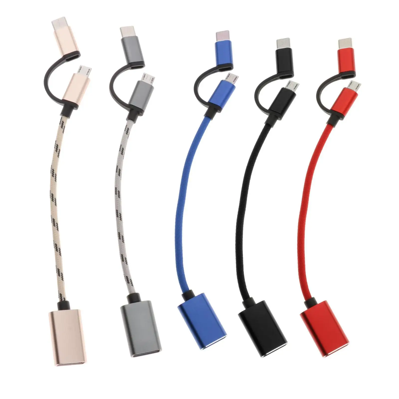 2 In 1 USB 3.0 OTG Adapter Cable Type-C Micro USB To USB 3.0 Interface Converter for Cellphone Charging Cable Line