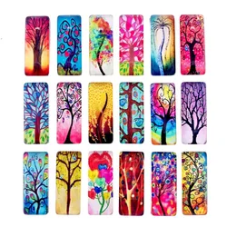 10x25mm Random Mixed Life Tree Rectangle Glass Cabochon Dome Flatback Photo Tray Blank Base DIY Making Accessories 10pcs(5pairs)