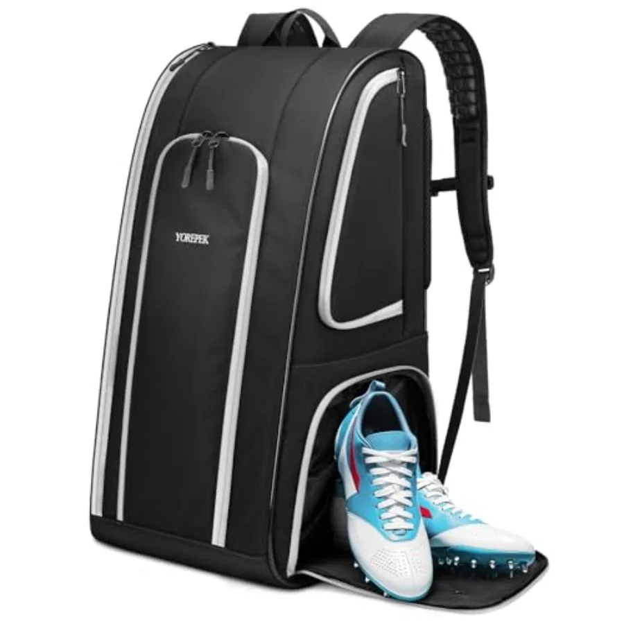 

Football Bag for Equipment, Large Football backpack, Gear Bag for Shoulder Pads and Shoes Compartment, Insulated Pocket, Wet Dr