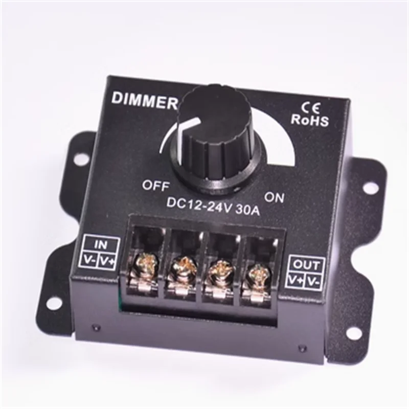 

LED dimmer brand new hard and soft strip light dimmer brightness regulator DIMMER knob adjustment 12V/24V30A