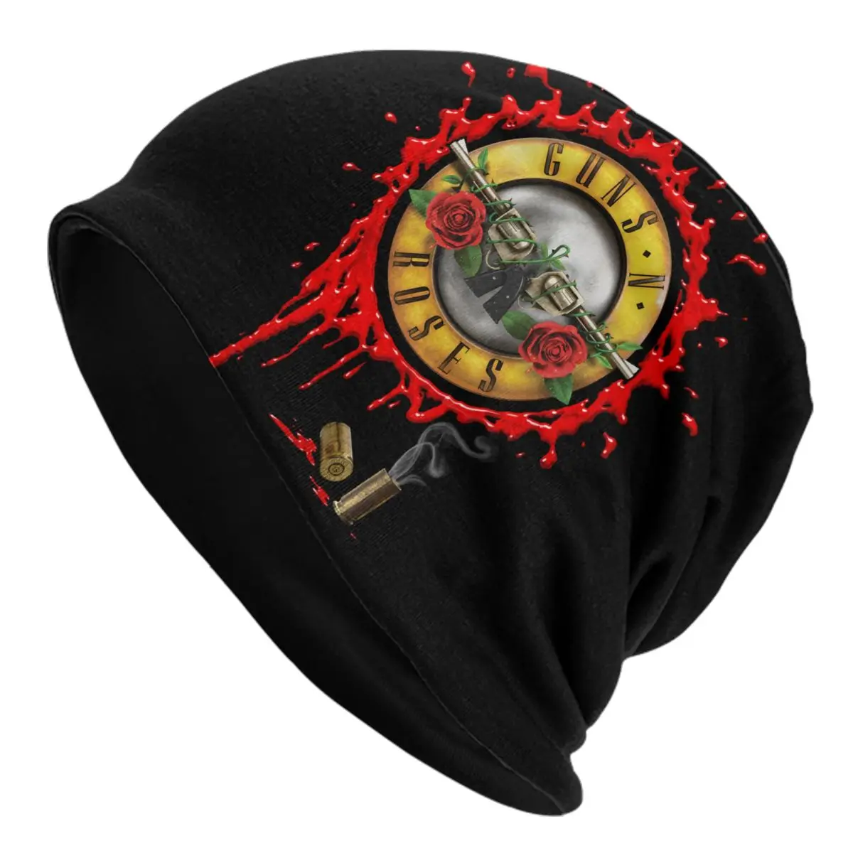 Heavy Metal Guns N Roses Bullet Logo Skullies Beanies Caps For Men Women Unisex Trend Winter Warm Knit Hat Adult Bonnet Hats