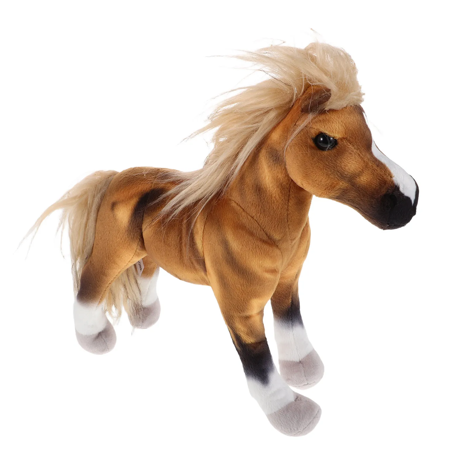 

Realistic Standing Horse Stuffed Animal for Kids Home Decor Simulation Sweatblood Horse Design Soft Comforting Companion Gift