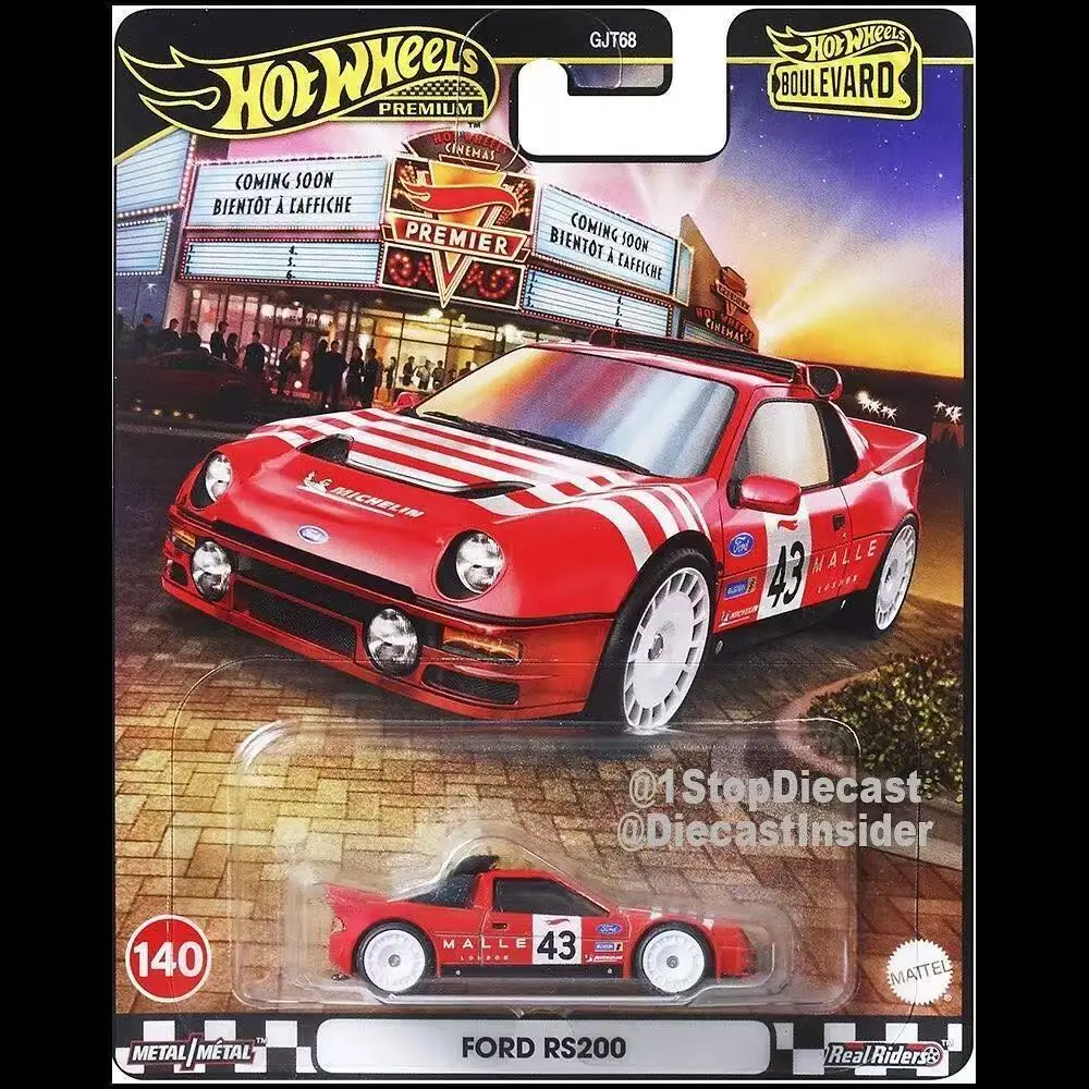 Hot Wheels Premium Boulevard 1/64 Scale Alloy Miniature Die-Casting Cars Models Set - Ford GT Lamborghini Nissan - No.#136~140