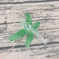 Solar Green Dragonfly Wind Chime Light Hanging Decorative Colorful Lamp LED Light for Outdoor Garden Courtyard