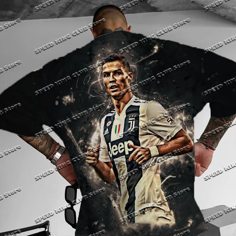 

New Concept CR7 Football Jersey Men Sports Football T-Shirt Casual 3D Print Tee Fanatical Fans 3D Printing Men Street Tshirt