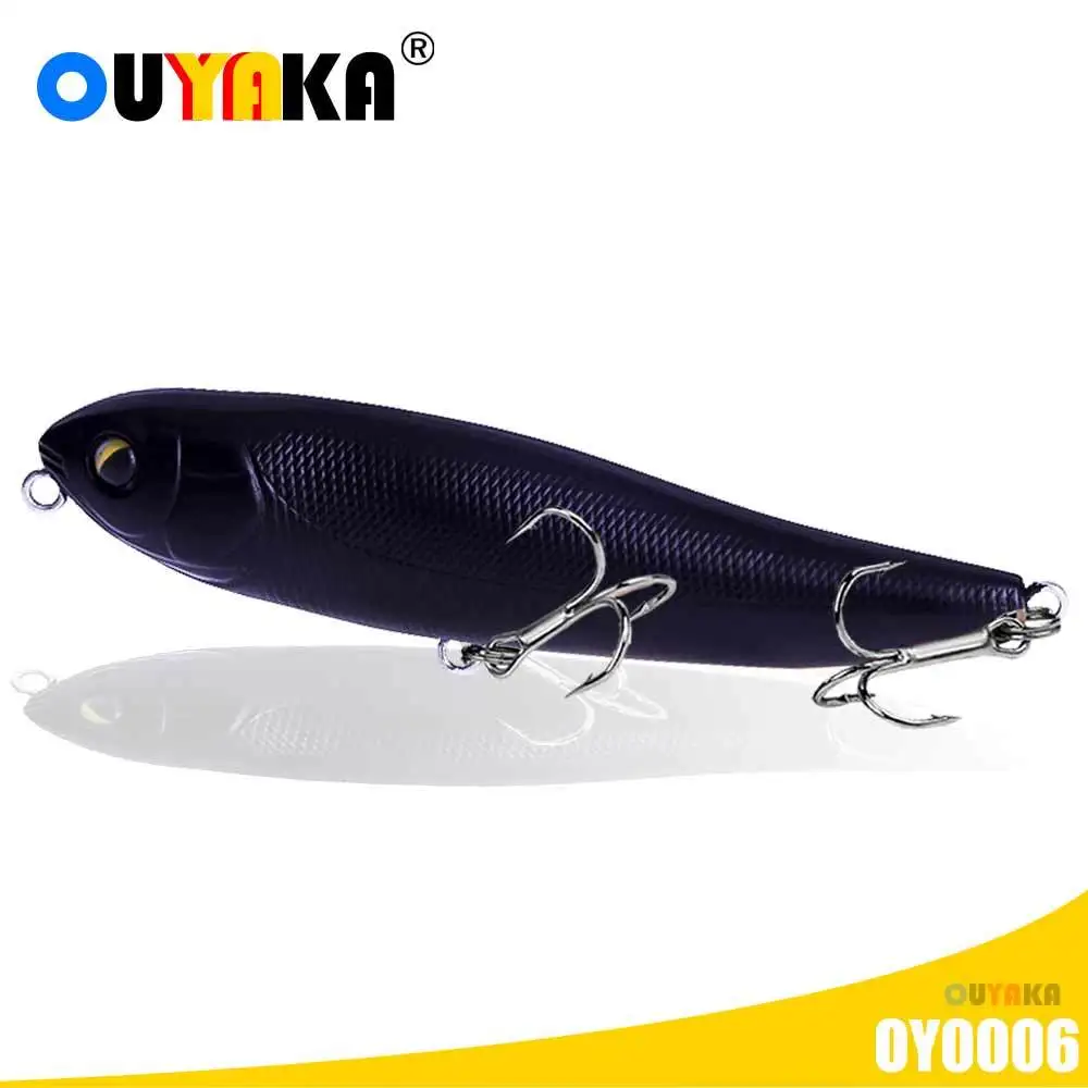 

Floating Walk Dog Action Pencil Fishing Lure 8g 75mm Wobbler Accessories De Pesca Black Minnow Isca Artificial Unpainted Lures