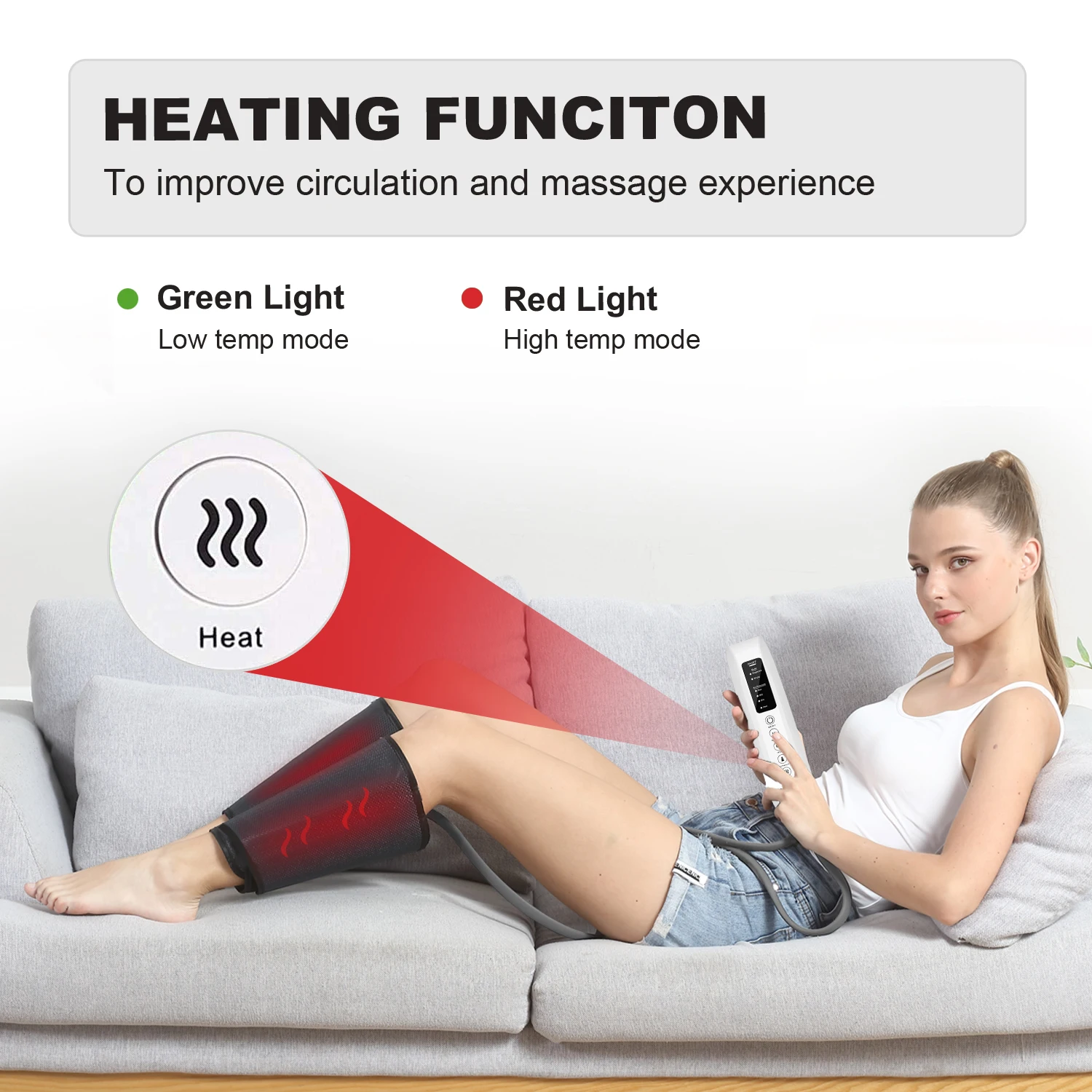 High Quality Leg and Calf Deep Muscle Relaxation Massager With Heat Air Compression Calf Massager Machine