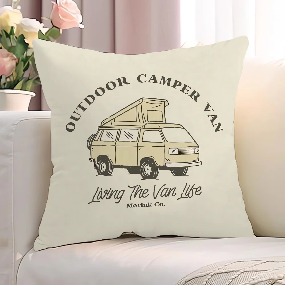 Camping Decorative Cushions for Sofa Chair Cushion Cover 45x45cm Pillowcase 45*45 Pillow Hugs Pillowcases 40x40 Short Plush Body