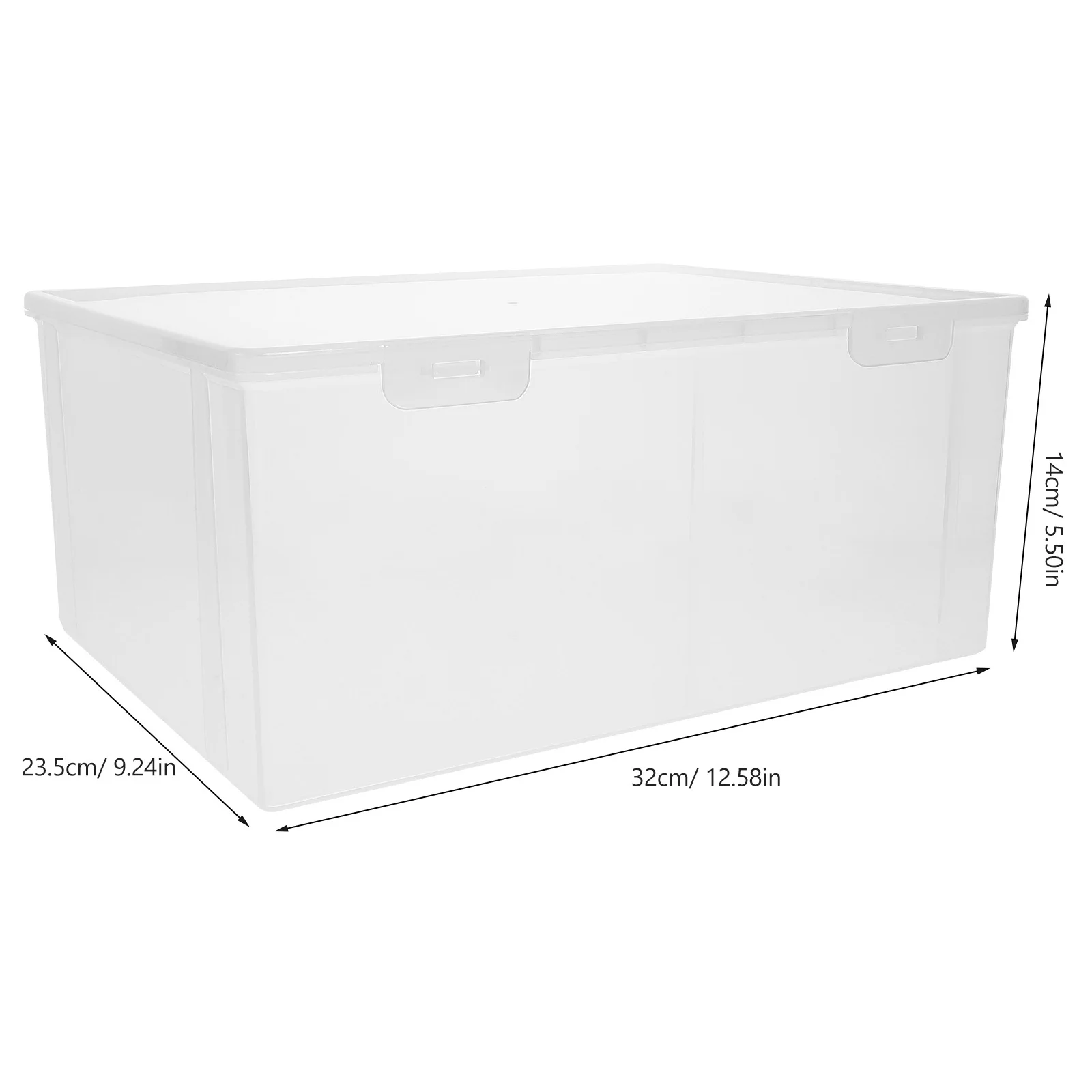 Plastic File Storage Box Clear Document Case For Office Home Stackable Pp Material File Box For Papers Photos Magazines
