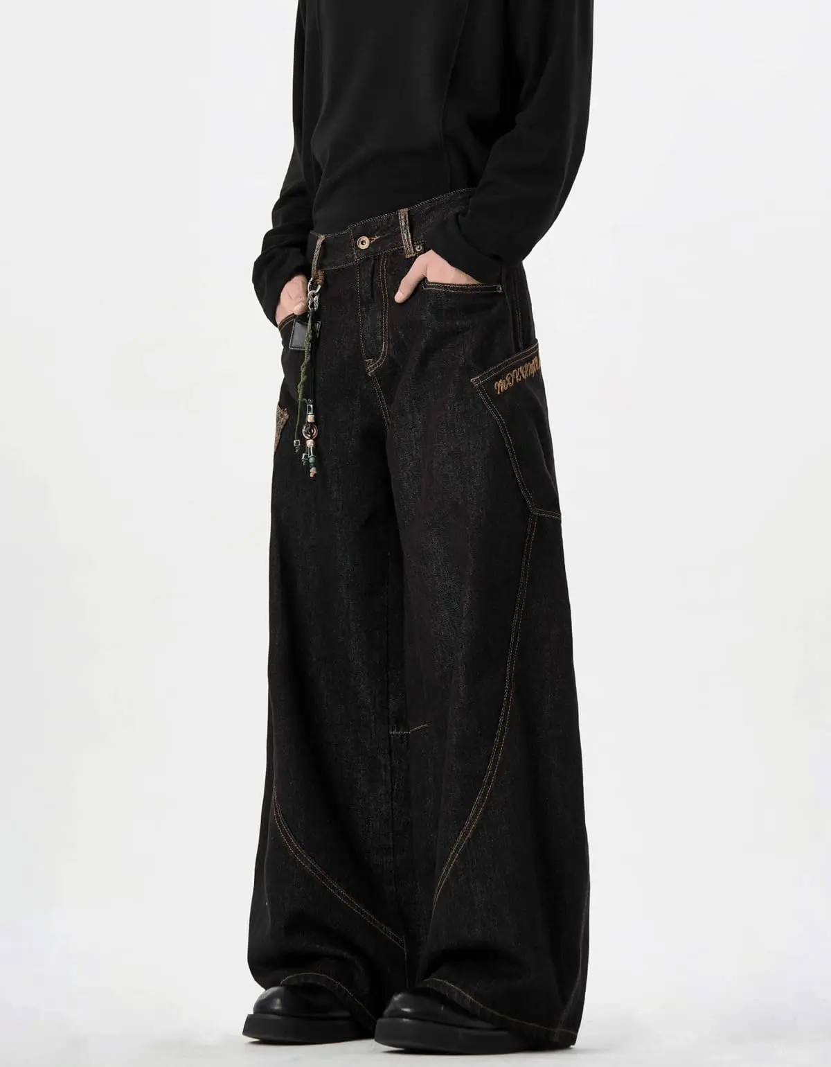 

Мешковатые джинсы Y2k для мужчин и женщин, широкие брюки для фигурки в стиле гранж, свободные джинсы-бочонки, джинсовые брюки в стиле хип-хоп, уличная одежда