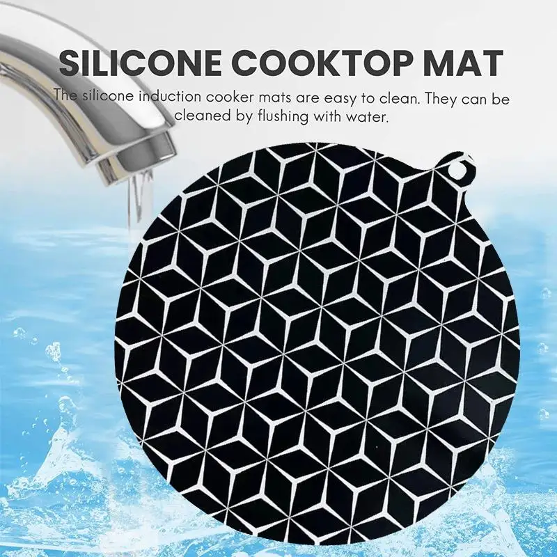 

Silicone Induction Hob Protector Mat Heat Resistant Non Slip Cooktop Cover Protector Table Placemat Pot Mat Kitchen Accessories