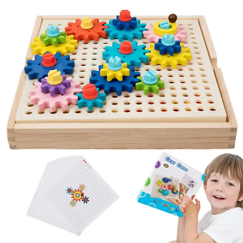 Gears Toys For Kids STEM Educational Construction Toys Educational Toys For Boys And Girls Montessori Game Improve Fine Motor