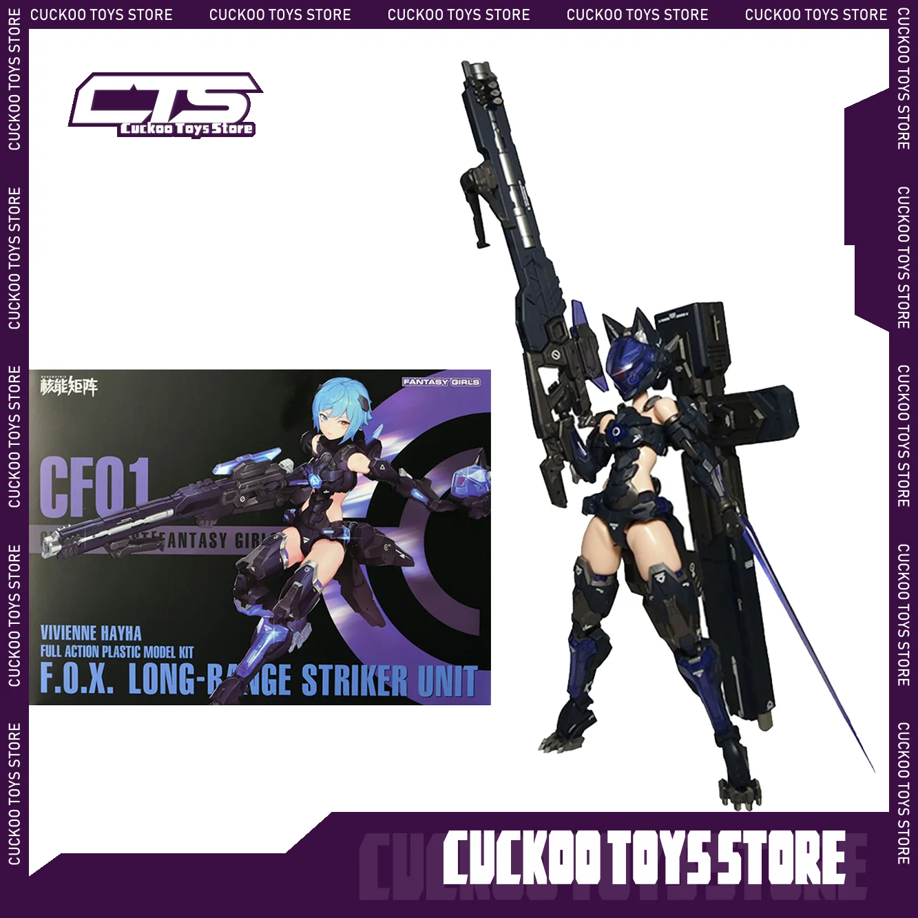 Original Nuke Matrix Cf03 Cyber Forest Fantasy Girls Vivienne Hayha Fox Long Range Striker Unit Assemble Figure Machine Gifts