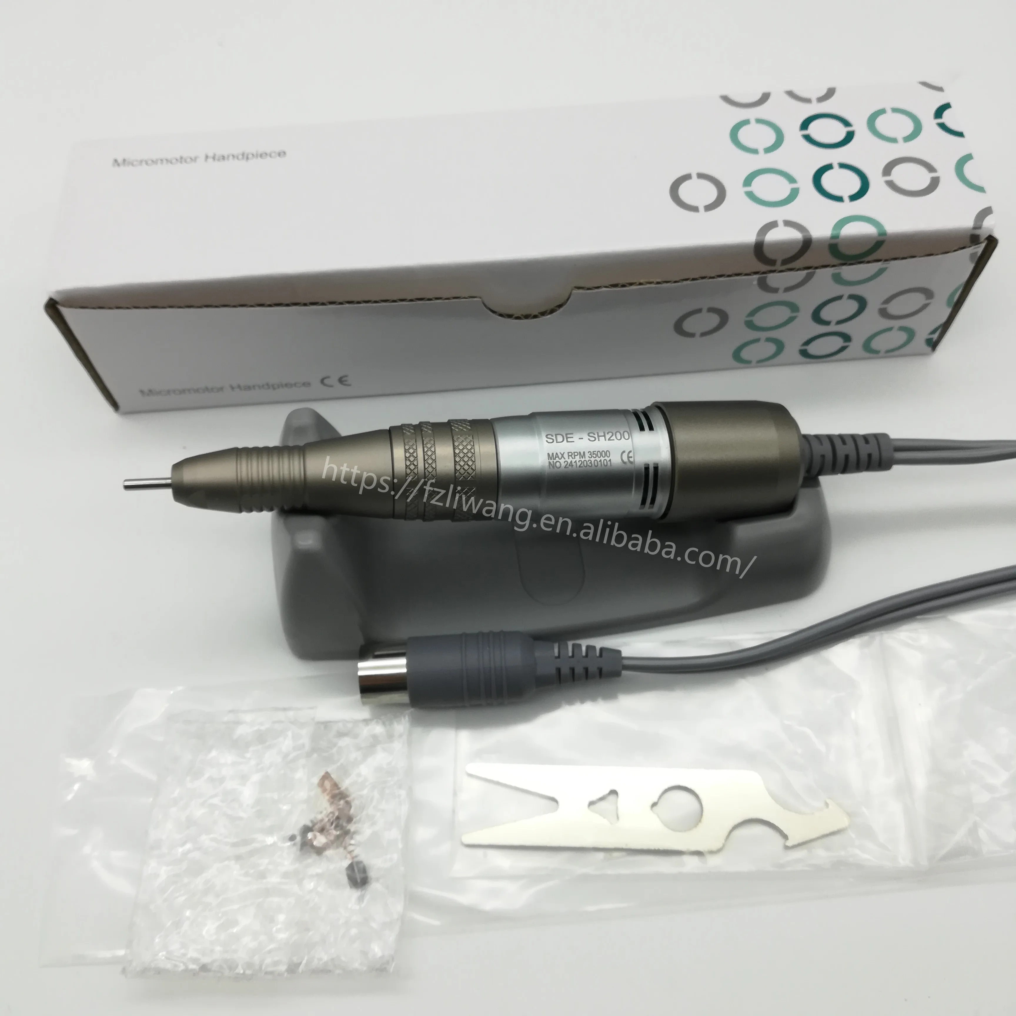 Professional 35000rpm Brush Handpiece for Nail and Acrylic Pedicure Sh200 Shaped Nail Sander Machine Manicure Polisher Tool