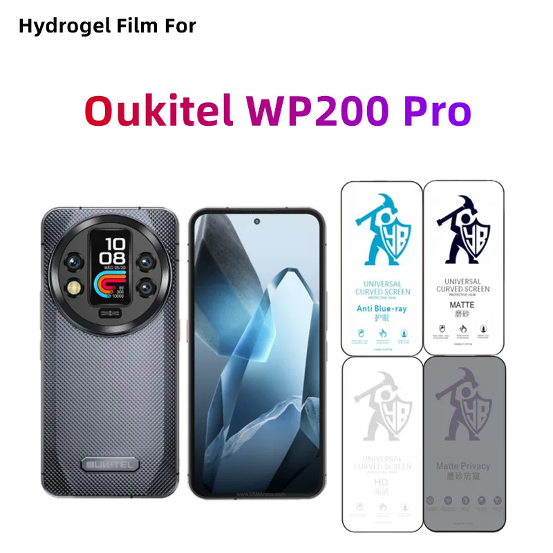 

2pcs Matte Hydrogel Film For Oukitel WP200 Pro HD Screen Protector For Oukitel WP200 Pro Eye Care Anti Spy Matte Protective Film