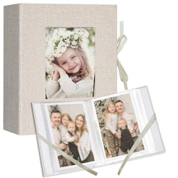 1pcs 4x6 small photo album capable of holding 100 photos mini baby album linen cover gift wedding family album