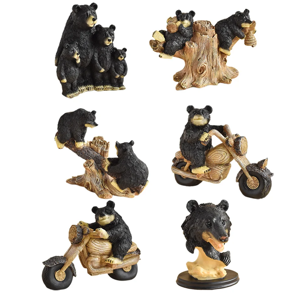 樹脂製のクマの彫刻,リビングルームの装飾,彫刻の手工芸品,置物,創造的なスタンディングベアの装飾