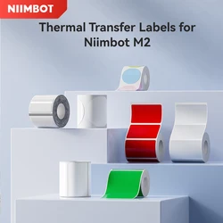 Niimbot m2プリンター用の熱転写ラベル,家庭およびオフィス用の熱転写リボン,幅20〜50mm,紙ラベルステッカー