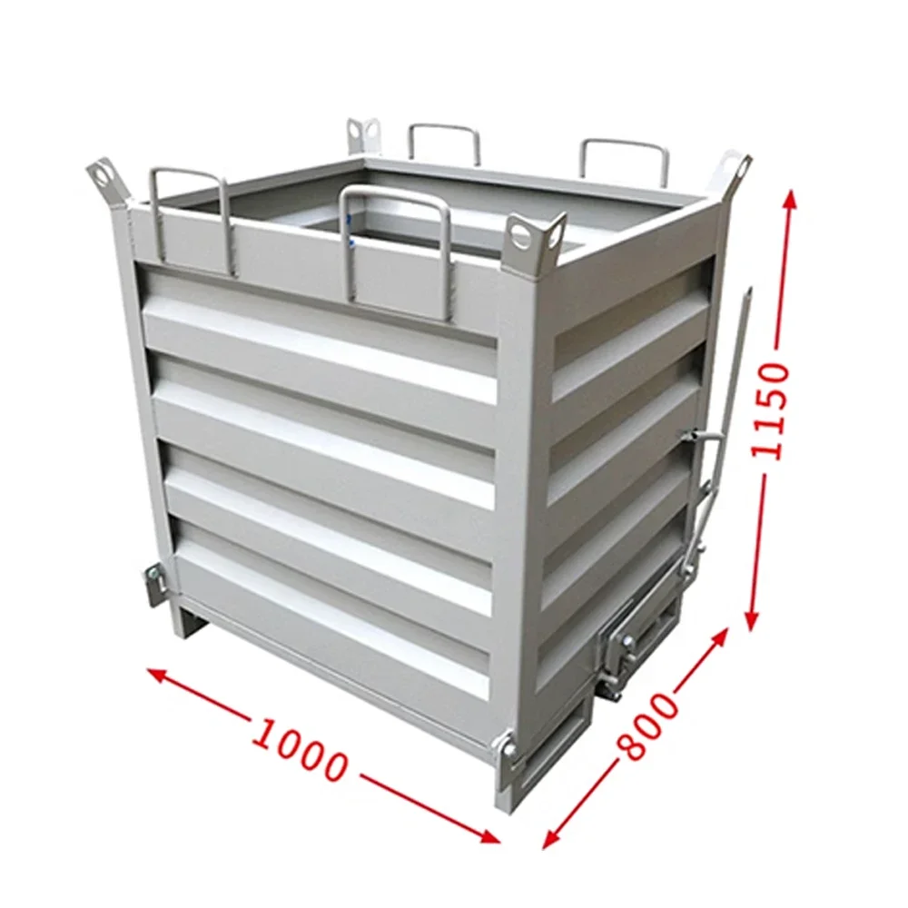 Transport warehousing foldable reusable steel boxes for industry warehouse