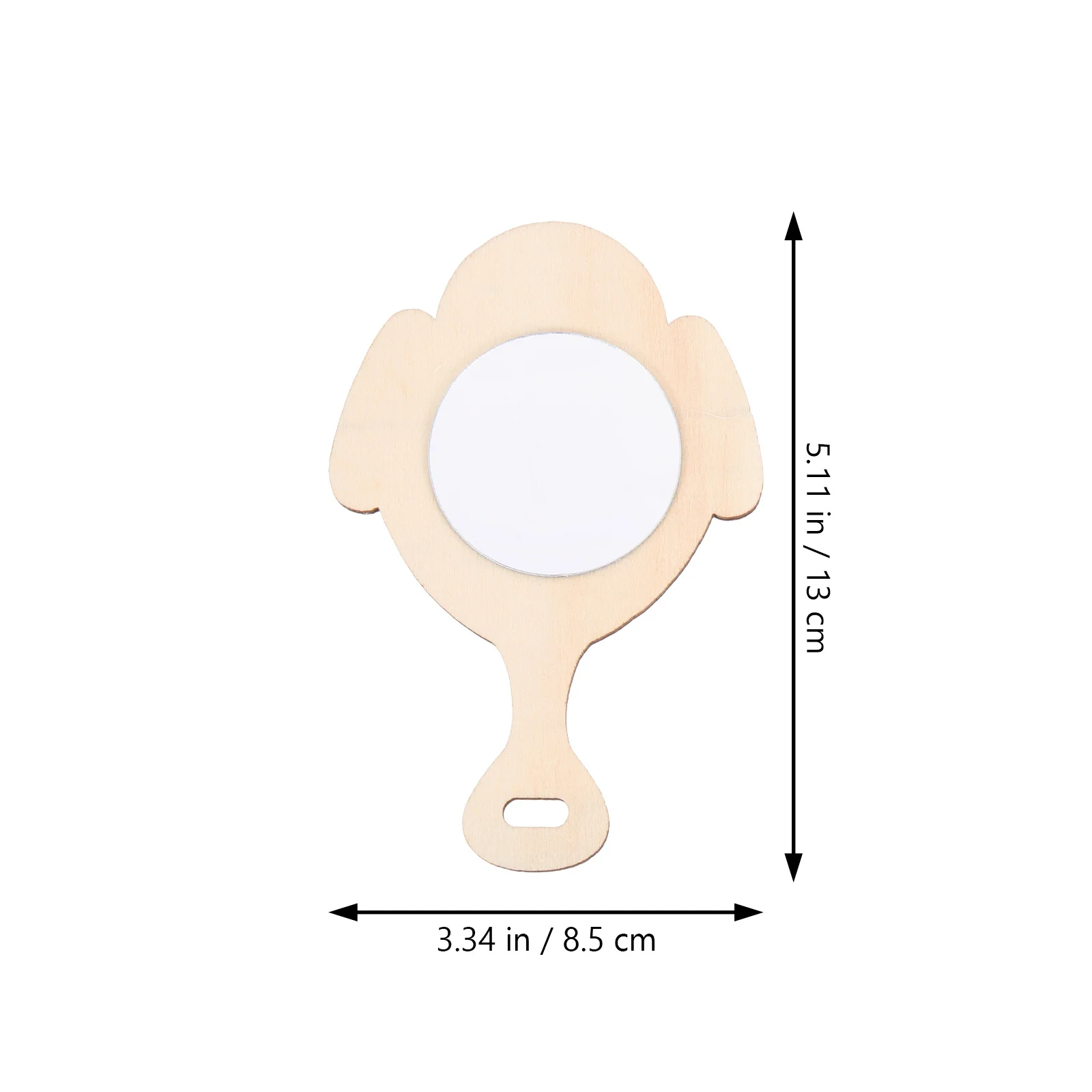 

10Pcs DIY Handheld Mirrors Wooden Unfinished Craft Supplies for Kids Painting Decorative Mini Mirror Gift Creative Activity