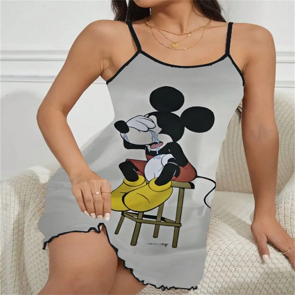 

Sleepwear Women's Nightwear Romantic Lingeries Nighty Night Wear Woman Sexy Luxury Woman Nightie New Pattern Disney Minnie Skirt