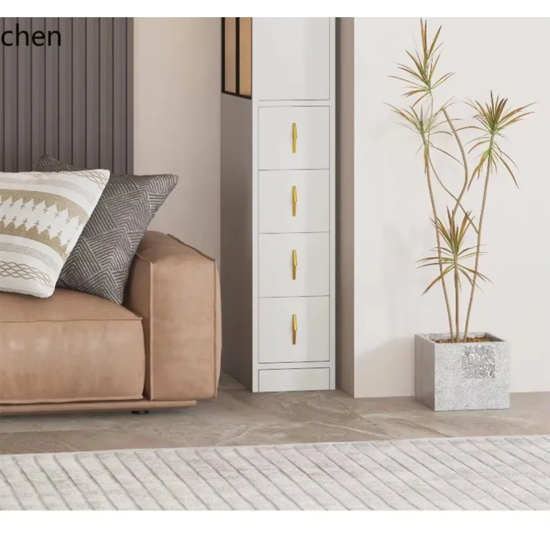 HT  Storage Sofa Side Cabinet Living Room Side Pull-out Corner Cabinet Wall Corner Bookshelf Storage Rack