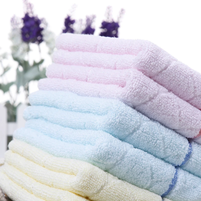 1/2pc Face Hair Hand Towel 100%Cotton Soft Absorbsent Solid Pink Washclothes Toalla For Kids Adult Bathroom Hotel Textile 34*75