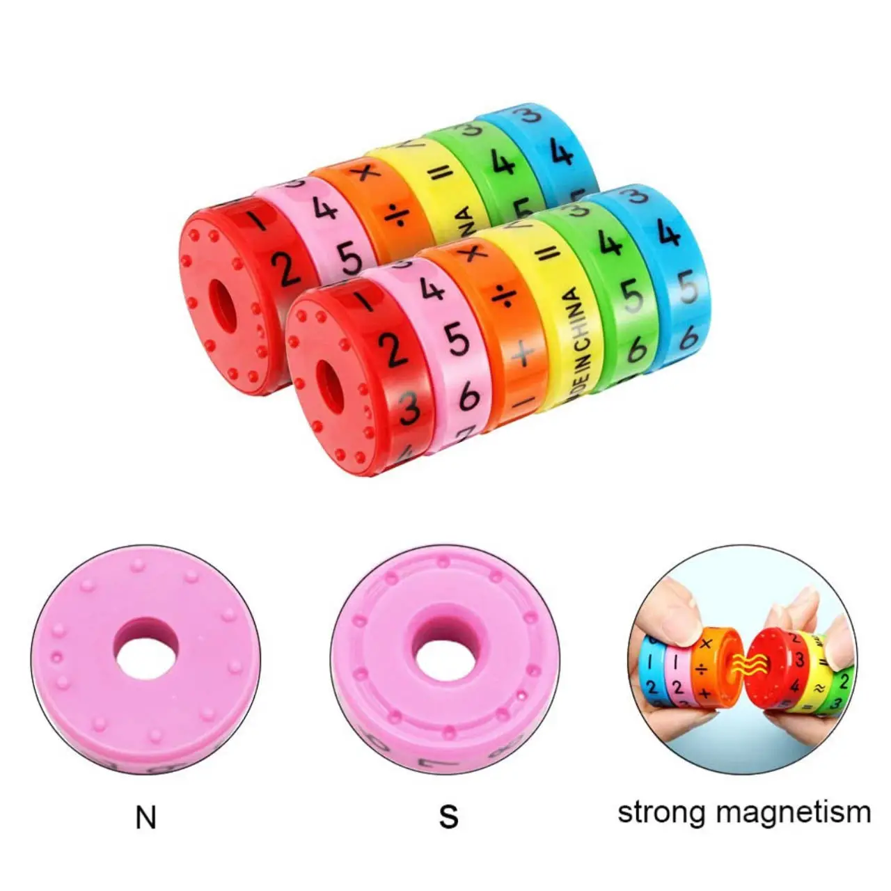 Creative Magnetic Math Arithmetic Intelligence Education Toy Add Subtract Multiply Divide Montessori Counting Learn Kid