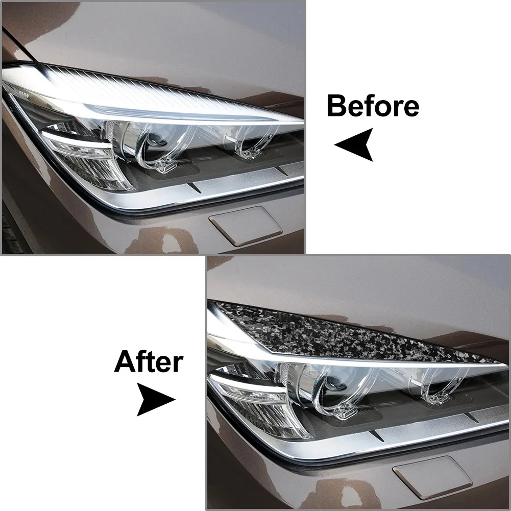 E84 2009-2015 Car Headlight Eyebrow Trim Eyelid Cover Decorative For BMW E84 X1 2009 2010 2011 2012 2013 2015 Exterior Parts