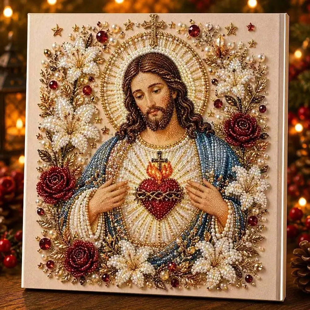 New Arrival Diamond Painting Jesus Full Drill Mosaic Portrait Complete Kit Embroidery Religion Modern Home Decoration
