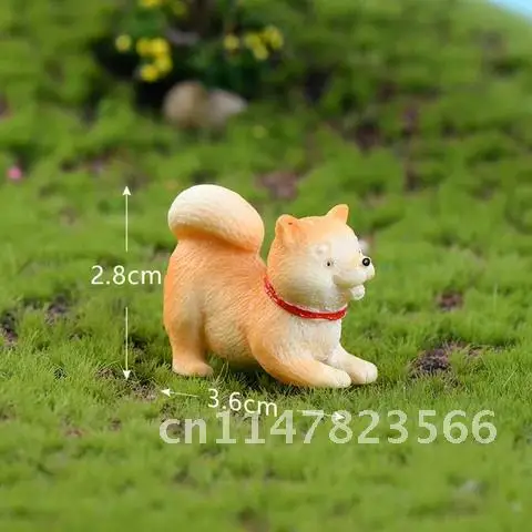 1 Akita Dog Figurine Craft Miniature Model Home Decoration Cute Accessories Desktop Garden Decoration Pcs