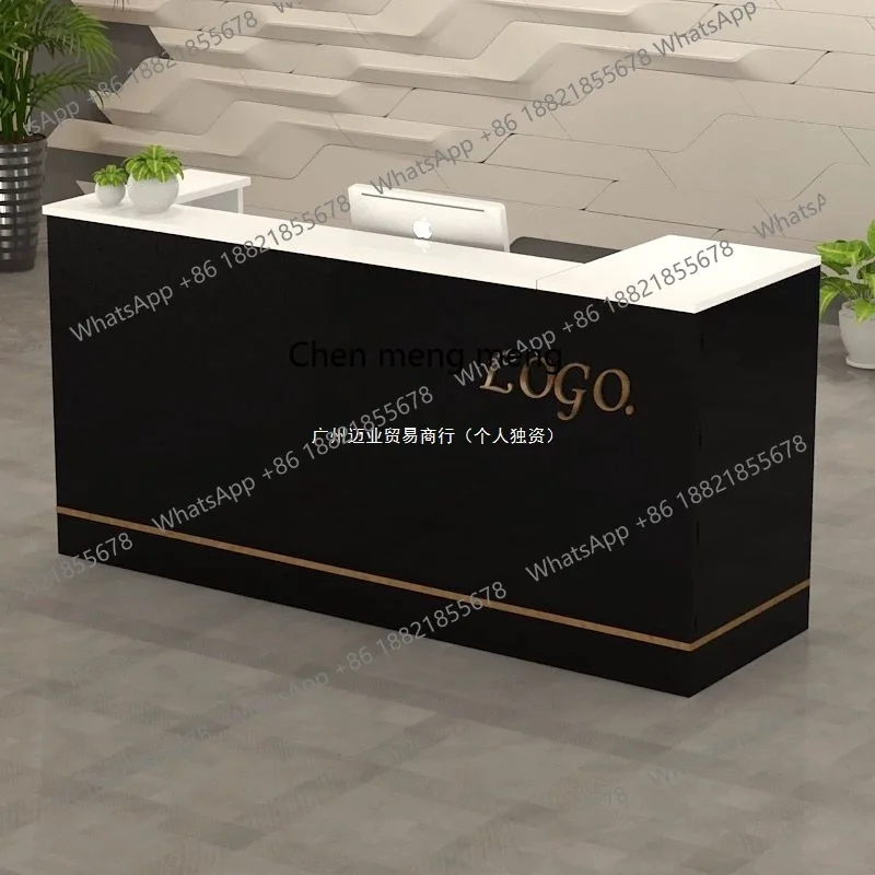 Bancone cassiere Semplice e moderno Negozio di abbigliamento Salone di bellezza Negozio di tè al latte Tavolo Reception del negozio