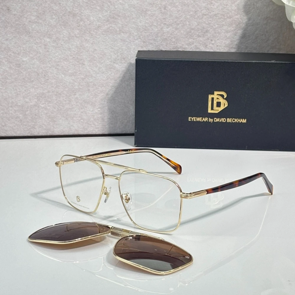 DB1187 Magnetic Clip on Polarized Sunglasses Square Frame UV400 Double Bridge Optical Glasses Fashion Eyeglasses Driving Shades