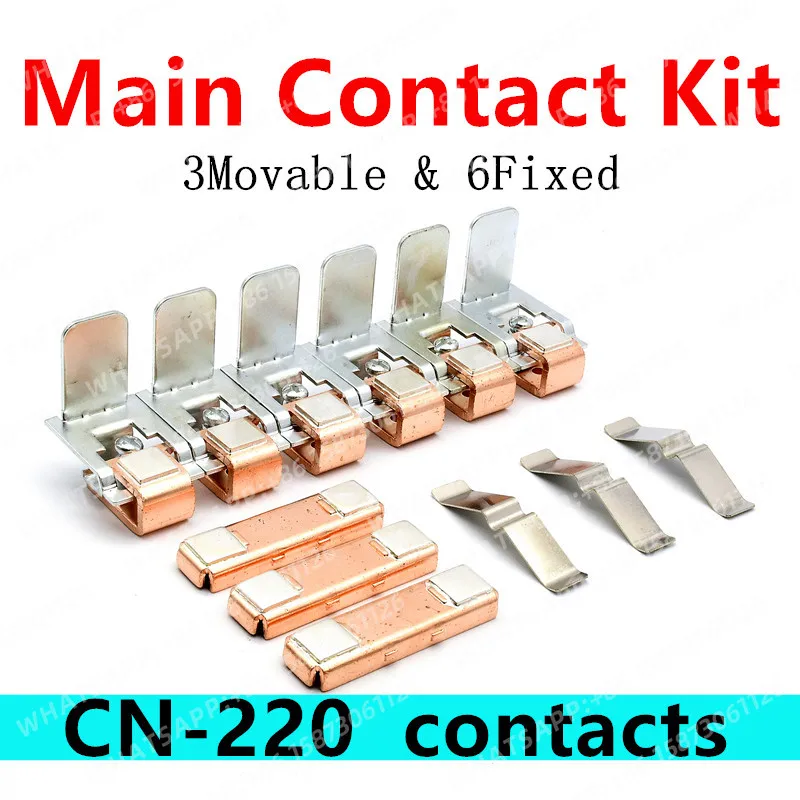 Repuestos para contactor CN-220 Kit de contactos principales Contactos móviles y fijos Accesorios para contactores Contactos plateados de repuesto