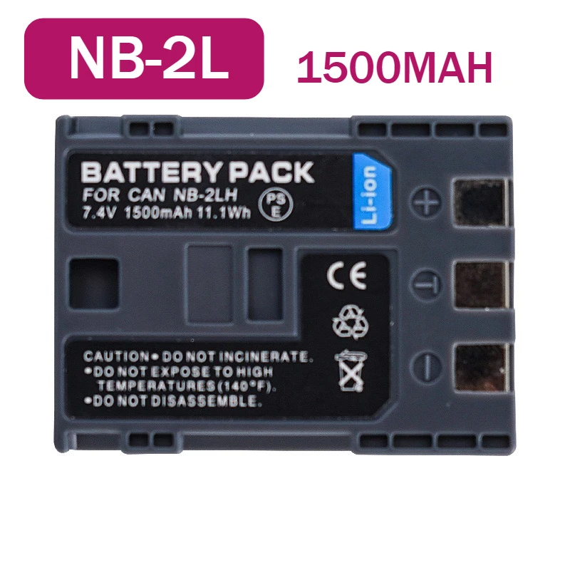 NB-2L NB2L NB 2LH Rechargeable Camera Battery 1500mAh for Canon Rebel XT XTi 350D 400D G9 G7 S80 S70S30 L10 2LH NB2LH