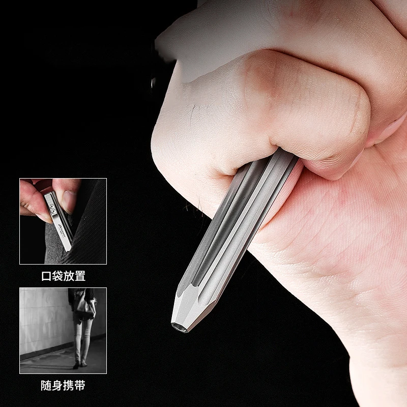 قلم توقيع منزلق من التيتانيوم لتخفيف الضغط، قلم تكتيكي محمول ملون للدفاع عن النفس EDC للرجال/'[ #3