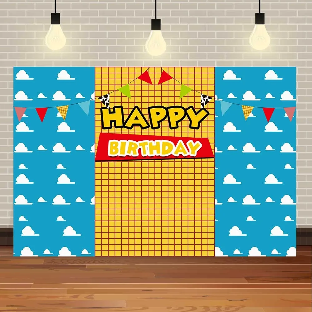 子供の誕生日パーティーの装飾背景かわいい漫画カウボーイテーマ装飾バナー子供の写真撮影の背景小道具