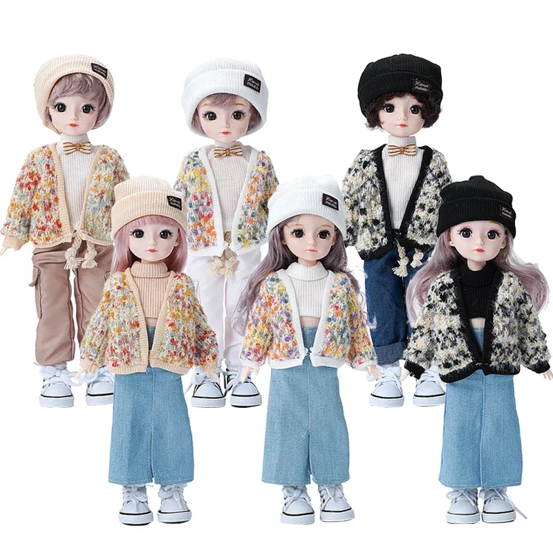 Sweater Set 1/6 BJD Doll DIY Dress Up Clothes Girl and Boy Skirt Accessories 30cm Plaything Kids Girls Toy Gift