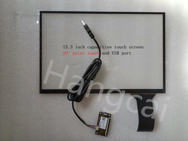 New 13.3 inch capacitive touch screen 303*177 mm tempered glass G + G structure USB plug and play drive-free 10-point touch