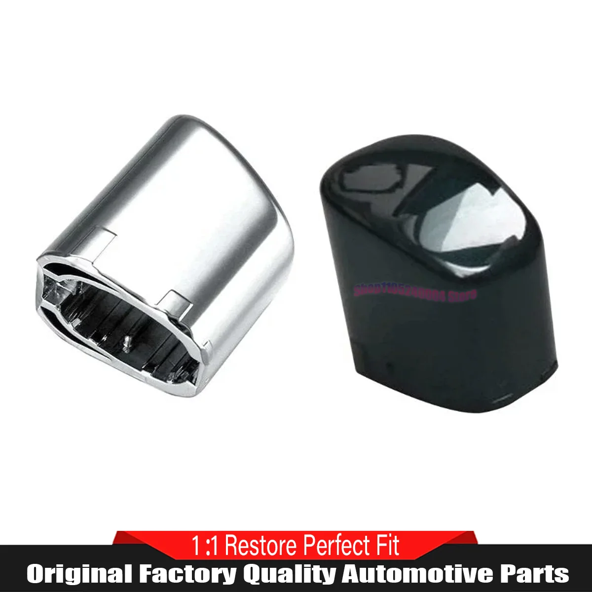 For VW Polo 6R GTI Cross 1pc Chrome Black Handbrake Lever Parking Button Cover 6RD711333A Complete Decoration Shell